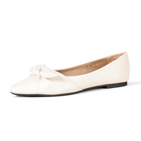 Amazon Essentials Shoes - Pointed Toe Bow Ballet Flats, 9.5, SL4-167S003